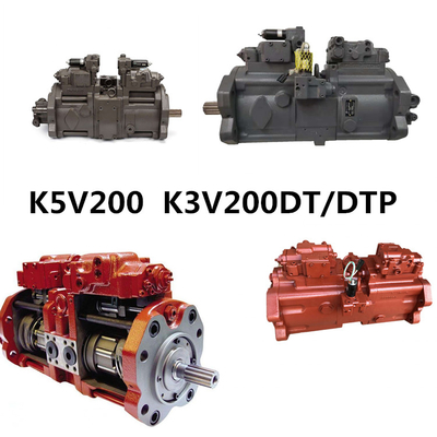 คาวาซากิ K5V200 รถขุดปั๊มไฮดรอลิก K3V200DT / DTP สำหรับร้านซ่อมเครื่องจักร
